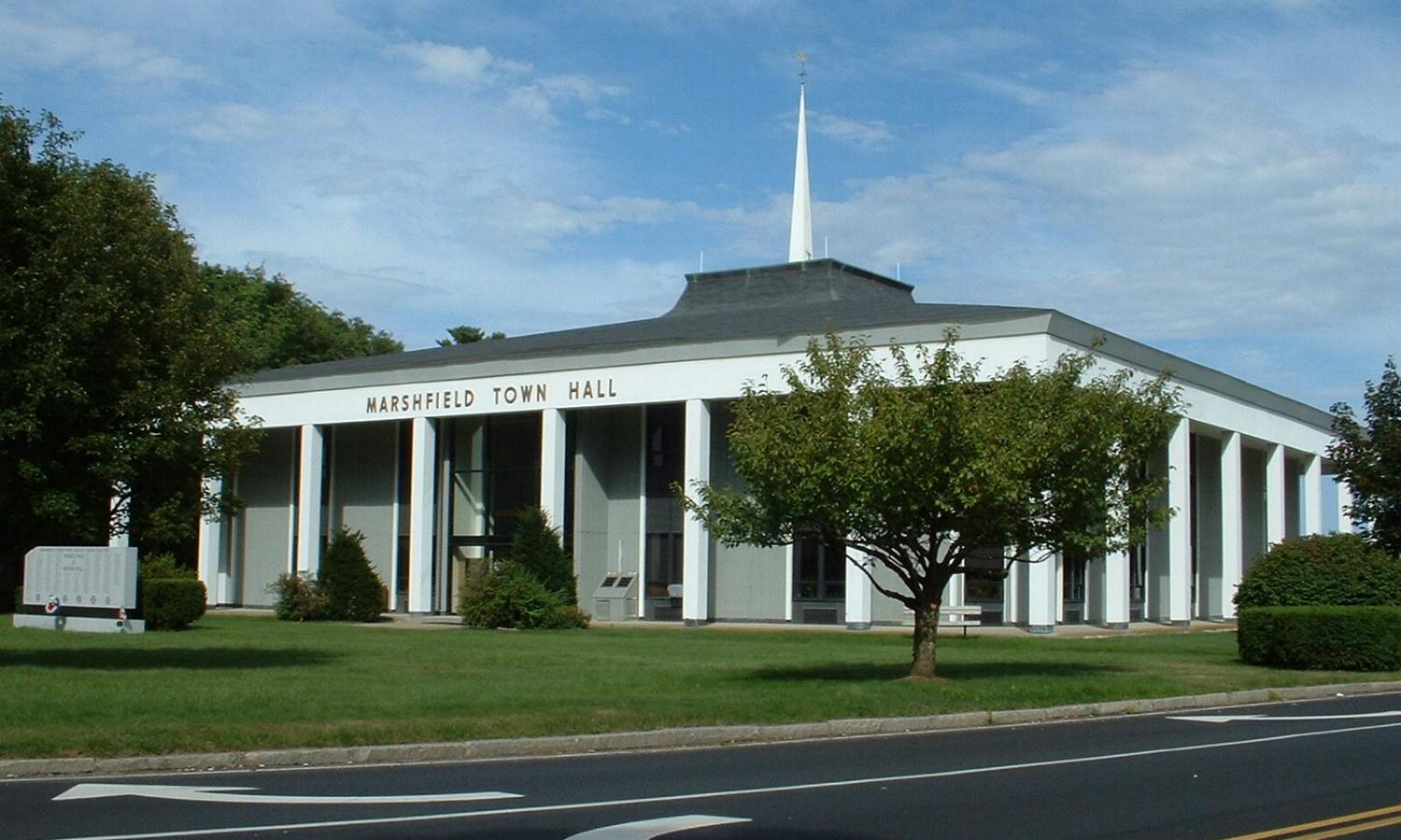Marshfield Town Hall in Marshfield, Massachusetts
